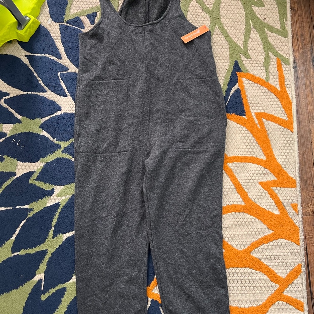 Colsie Charcoal Sleeveless Jumpsuit